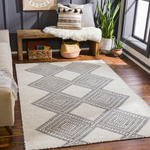 Mardin Modern Wool Black Rug