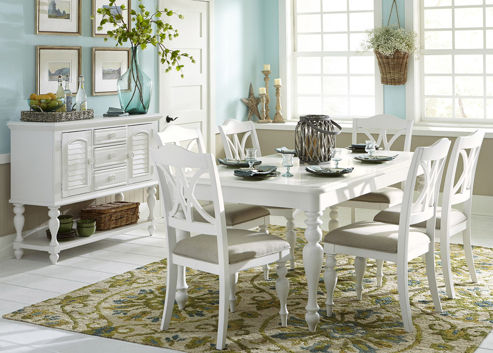 Liberty Furniture Summer House Slatback Side Chair in Oyster White (Set of 2)   Traditional   Dining Chairs   by Emma Mason  Houzz