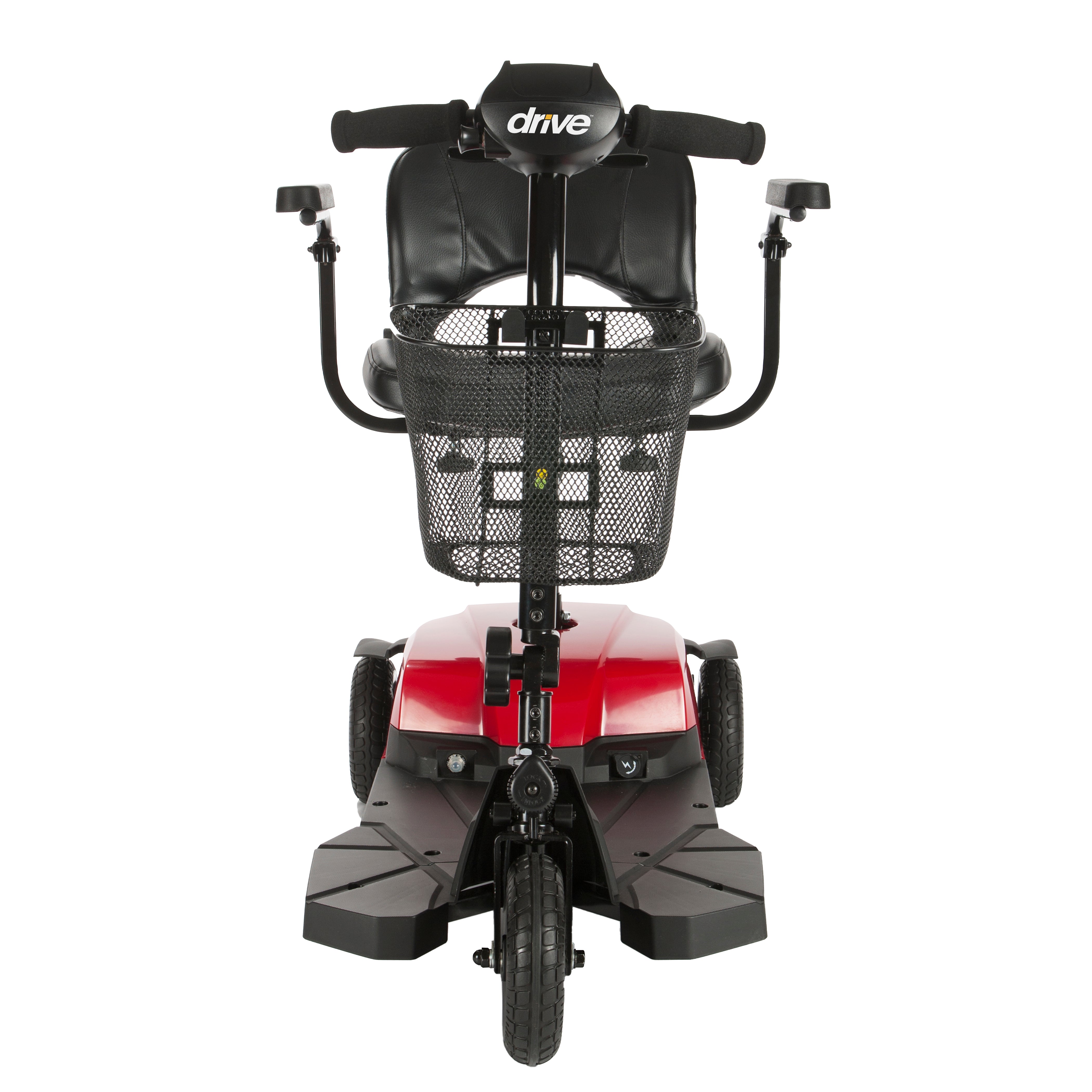 Drive Medical Bobcat X4 Compact Transportable Power Mobility Scooter, 4 Wheel, Red