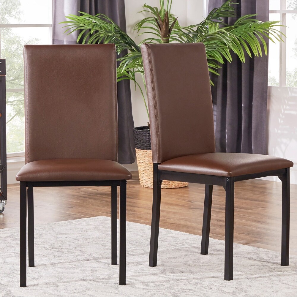 Darcy Espresso Metal Upholstered Dining Chair (Set of 2) by iNSPIRE Q Bold