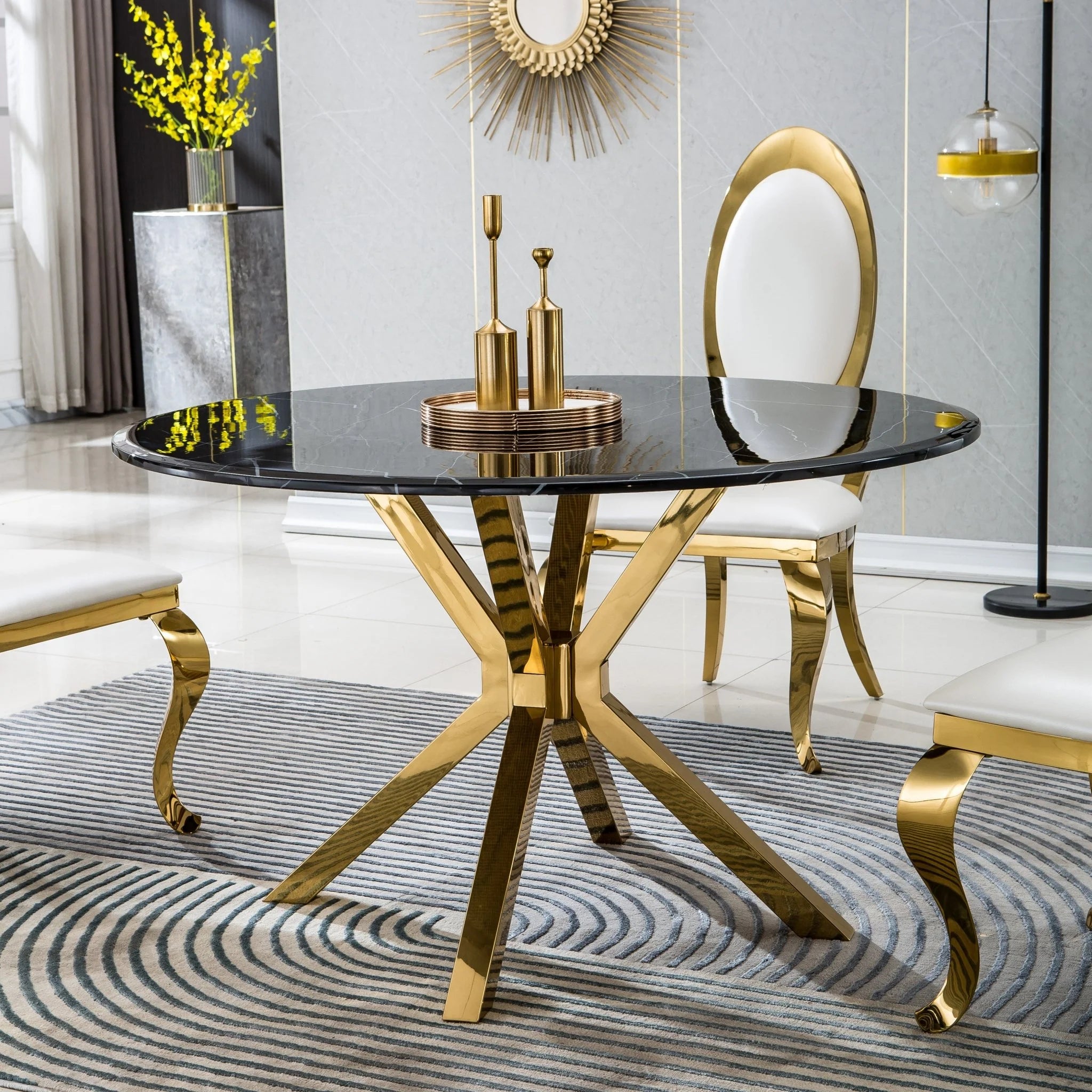 DT203GMB MARBLE DINING TABLE