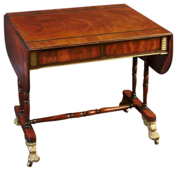 Regency Mahogany Sofa Table   Traditional   Console Tables   by English Georgian America  Houzz