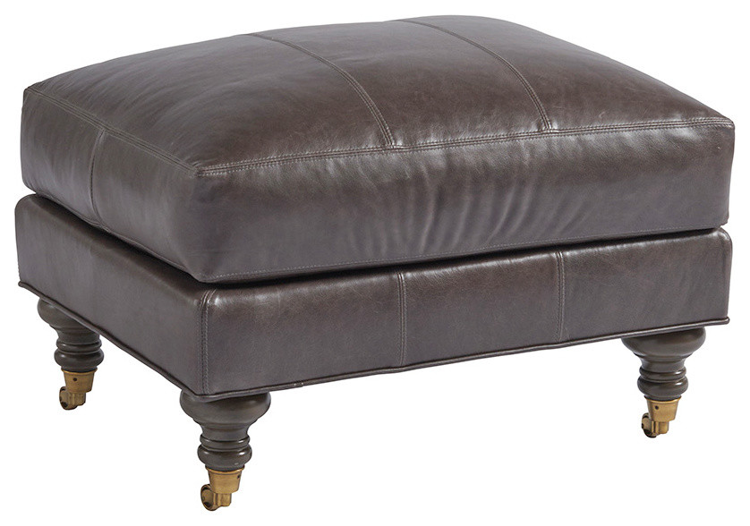 Oxford Leather Ottoman   Traditional   Footstools And Ottomans   by Lexington Home Brands  Houzz