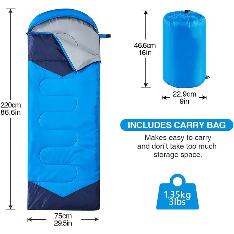 Wholesale quality sleep bag winter zipper lightweight outdoor traveling camping equipment sleep bag