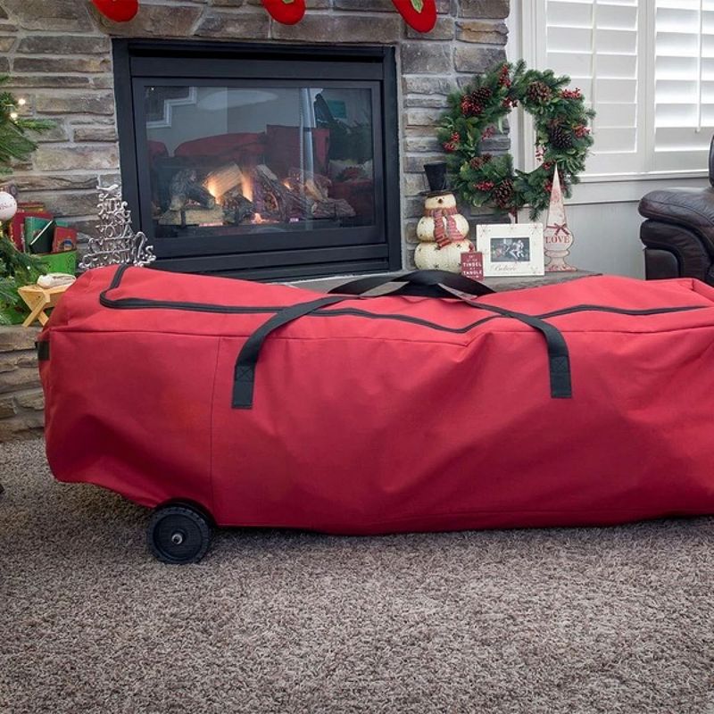 Northlight Red Wheeled Christmas Tree Storage Bag