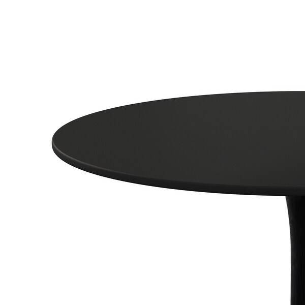 Modern 42 in. Round Dining Table with Round MDF Table Top，Metal Base