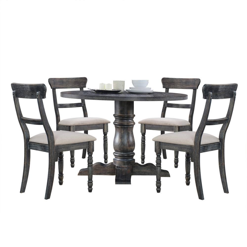 Acme Furniture Wallace Weathered Gray Dining Table 74640