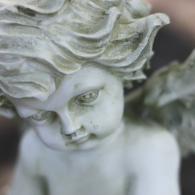 Cherub Angel With Baby Bird Outdoor Garden Statue