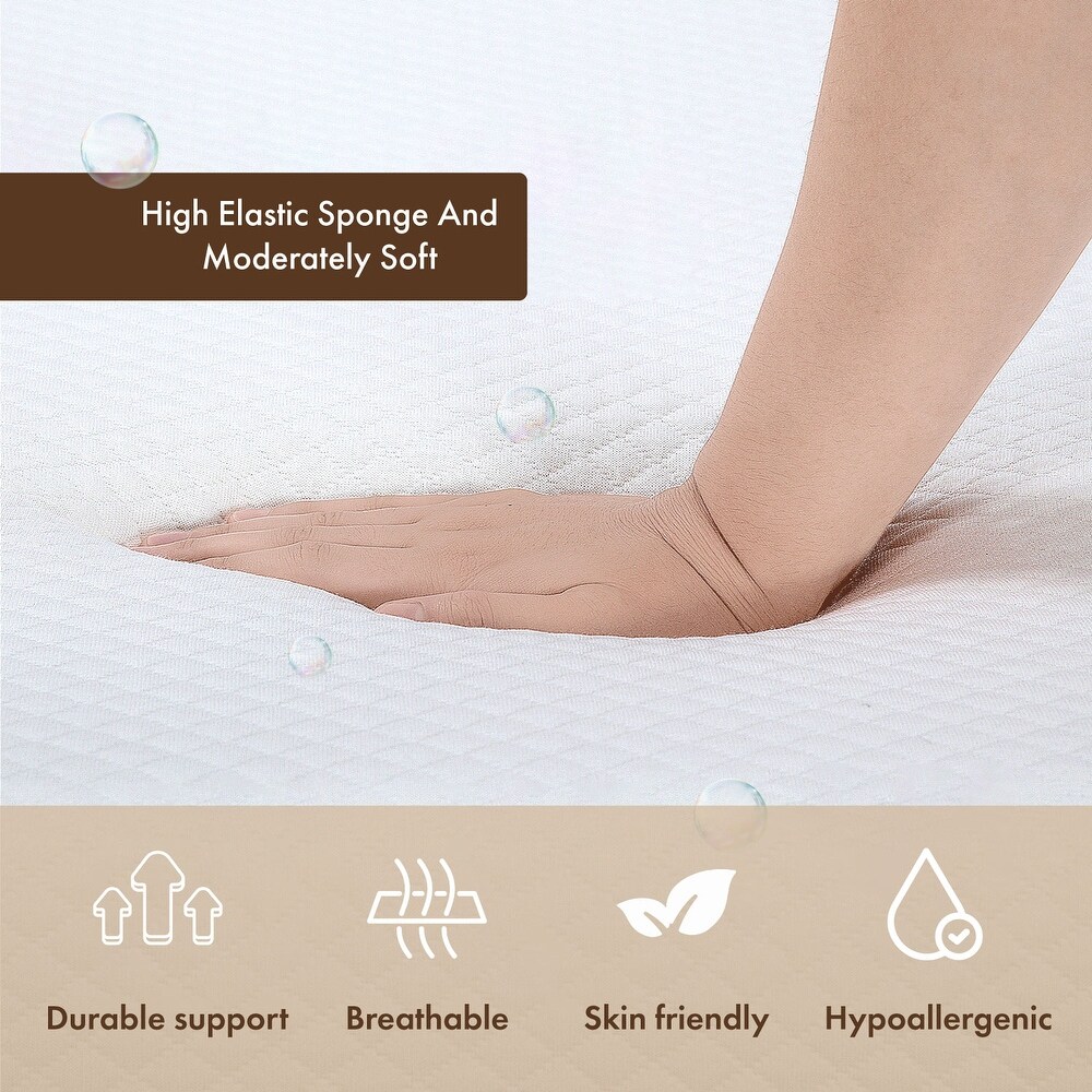 DH BASIC 8 Inch Hypoallergenic CertiPUR US Gel Memory Mattress by Denhour