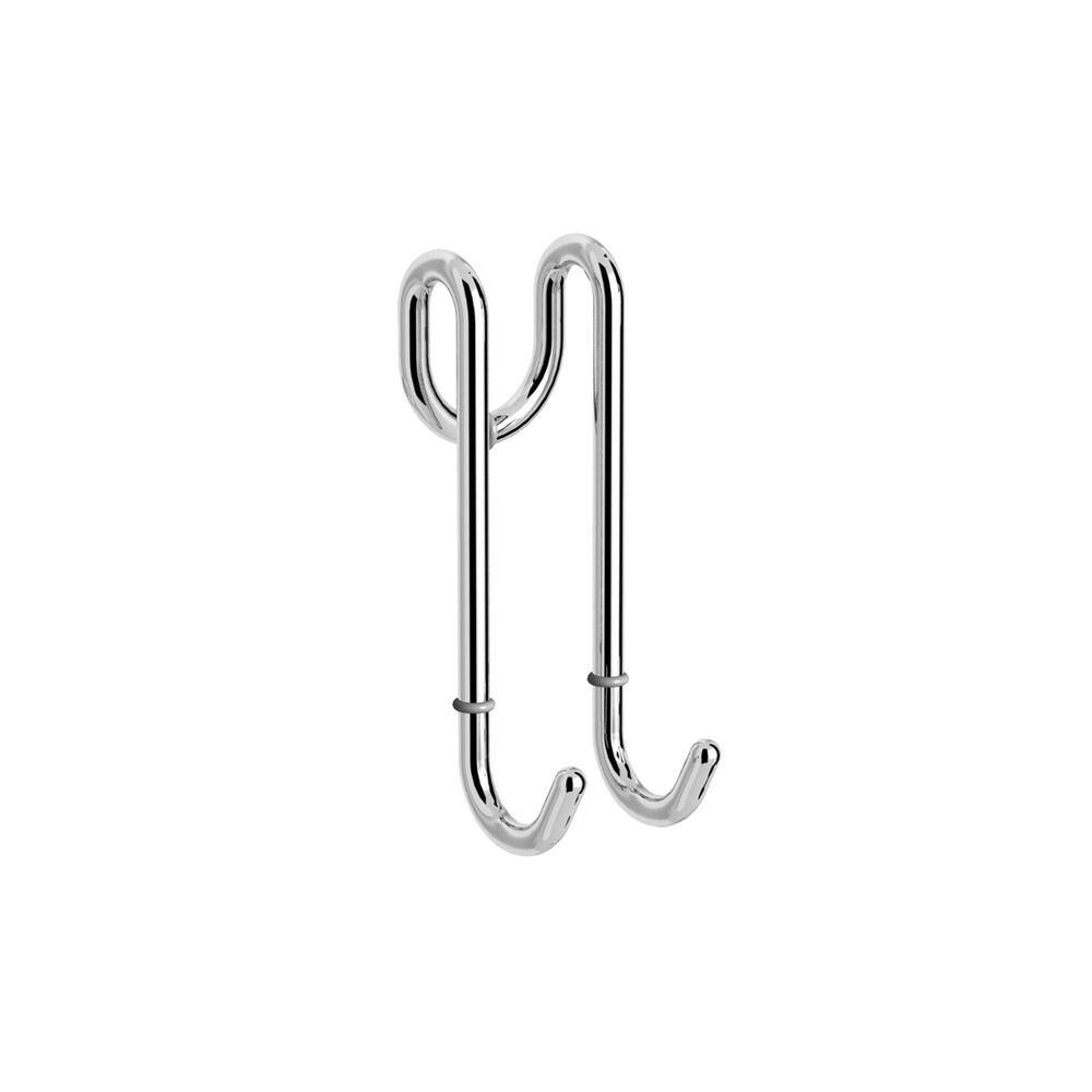 WS Bath Collections Harmony Double Robe Hook in Polished Chrome Harmony WSBC DH 1 CR