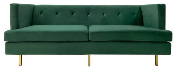 Rendon Velvet Sofa Emerald   Modern   Sofas   by Virgil Stanis Design  Houzz