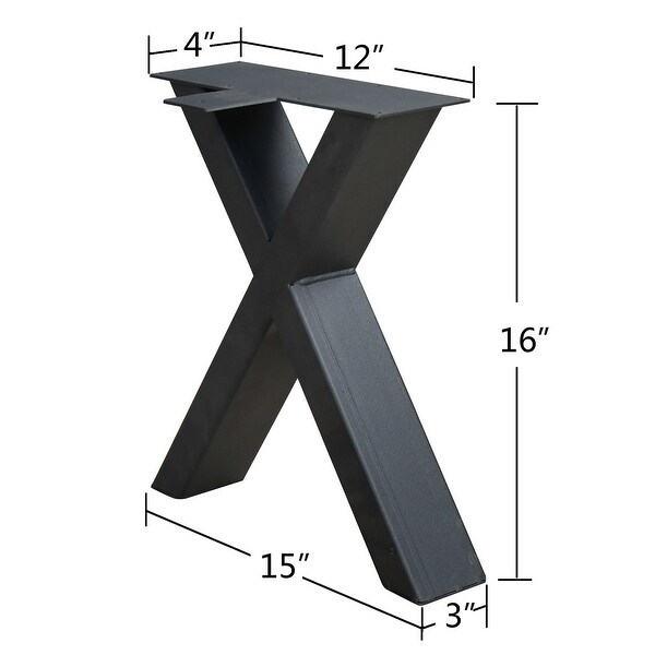 X-Type Iron Solid Metal Furniture Table Legs