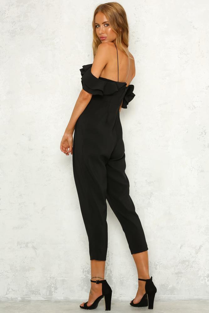 Long Distance Love Jumpsuit Black