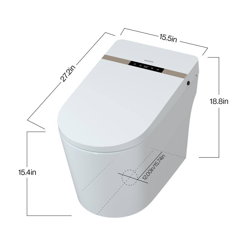 Glacier Bay G15 Smart toilet with Antimicrobial Protected Seat G15