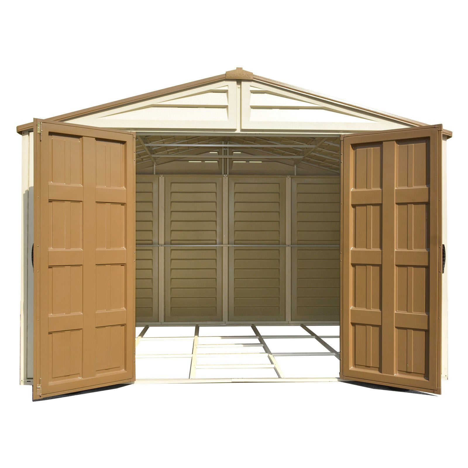 Duramax 10.5' x13' Woodbridge Plus Vinyl Storage Shed w/Foundation Kit