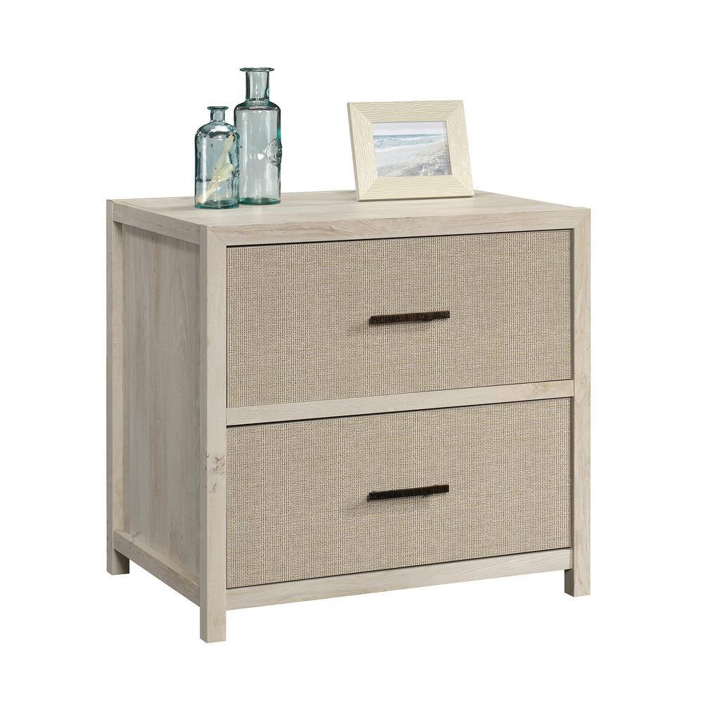 SAUDER Pacific View Chalked Chestnut Decorative Lateral File Cabinet with 2-Drawers 427360