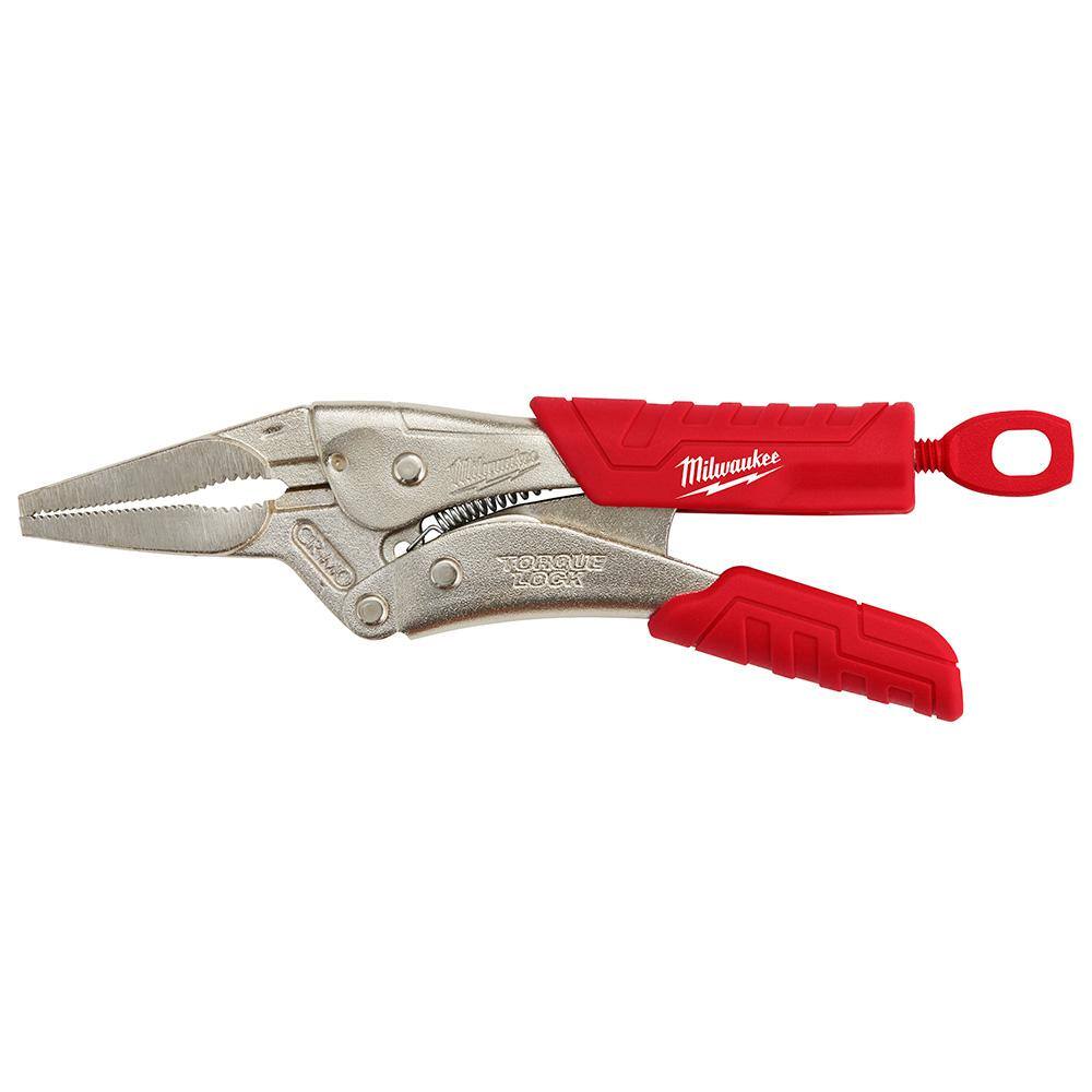 MW 6 in. Torque Lock Long Nose Locking Pliers with Durable Grip 48-22-3406