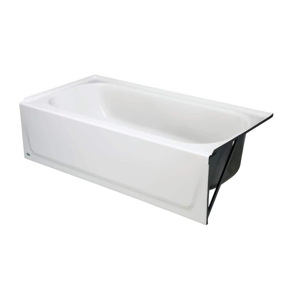 Bootz Industries Maui 60 in x 30 in Soaking Bathtub with Right Drain in White