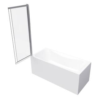 AE Barbados 39-38 in. x 55-18 in. Framed Sliding and Pivoting Bathtub Door in Polished Chrome without Handle 240195