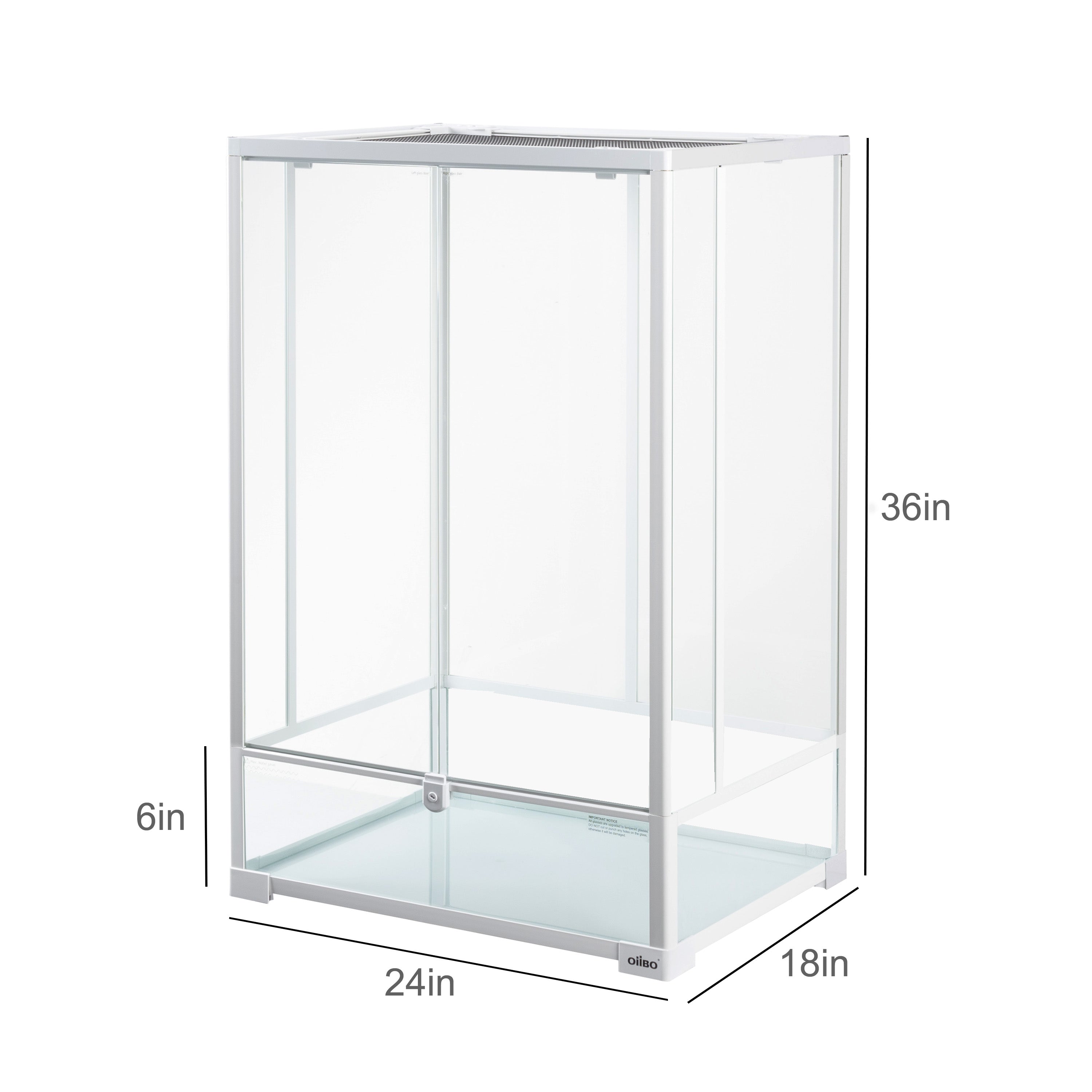 OiiBO 2 in 1 Reptile Tall Terrarium， 24