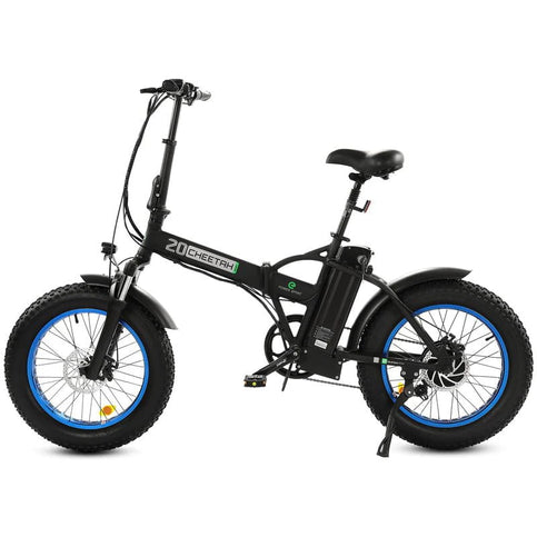 Ecotric 48V Portable Folding Fat Tire Long Distance eBike 500W Brushless Motor For Long Lifespan - w/ LCD Display For Leisure, Commuters, and Trail Riders