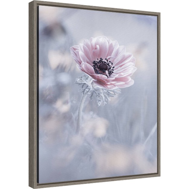 X 20 quot La Reine De Neiges Flower By Fabien Bravin Framed Canvas Wall Art Amanti Art