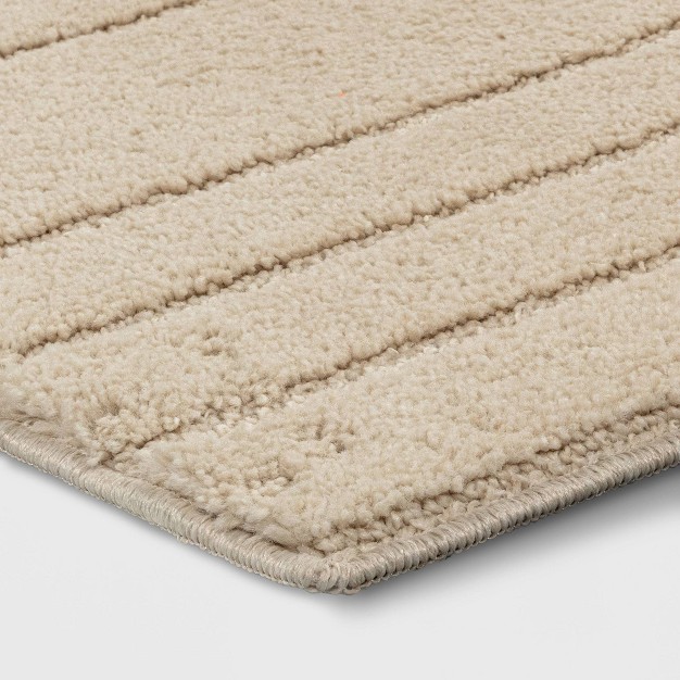 Washable Uneven Blocks Accent Rug