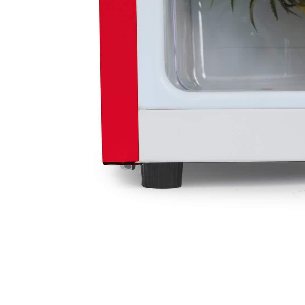 Commercial Cool 40 cu ft Retro Mini Fridge with Full Width Freezer Compartment in Red