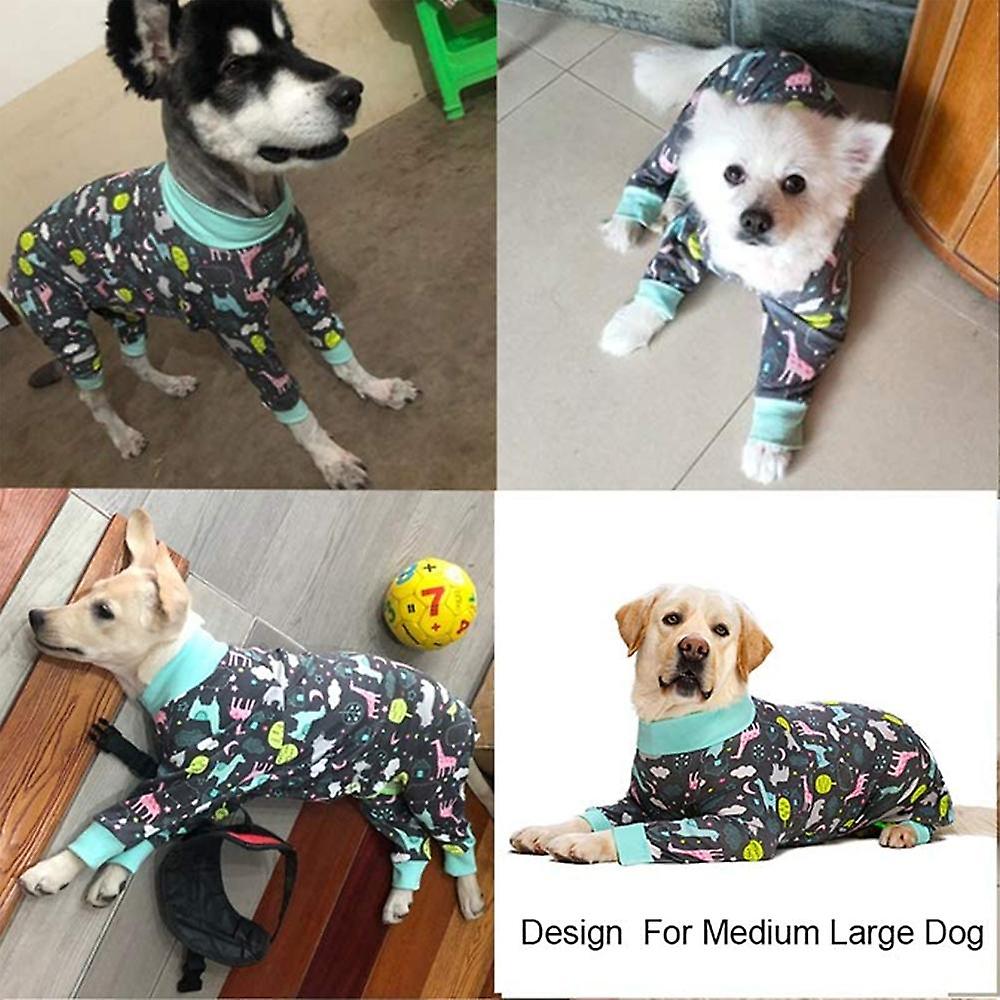 Dog Pajamas Jumpsuit ，lightweight Dog Pjs Clothes Apparel Onesies，shirt For Large Size Dogs After Surgery-34