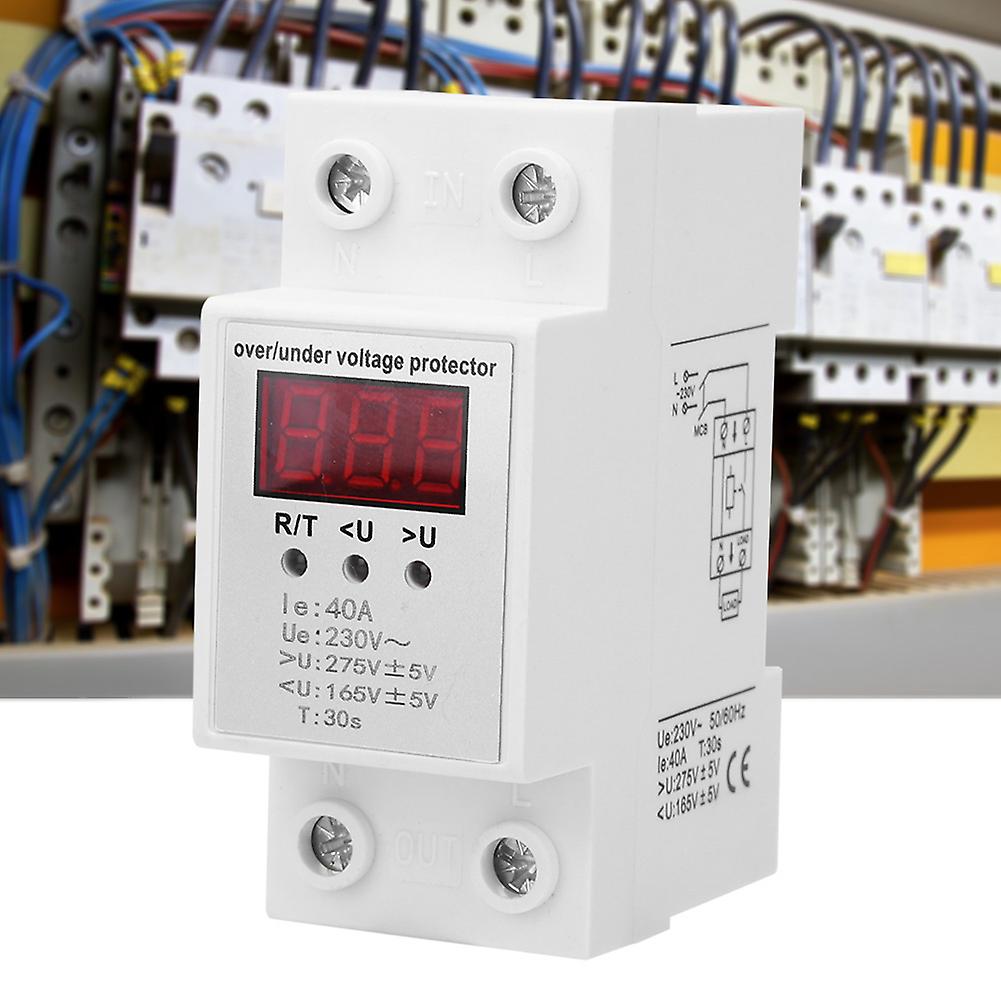 Berm Digital Under/over Voltage Protector Bems1-40a 230v 40a Automatic Delay Protector