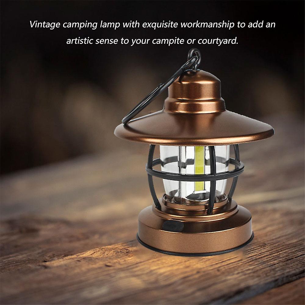 Outdoor Camping Light Vintage Lantern Led Campsite Lamp Waterproof For Camping Tent Fishing Courtyard No.202898