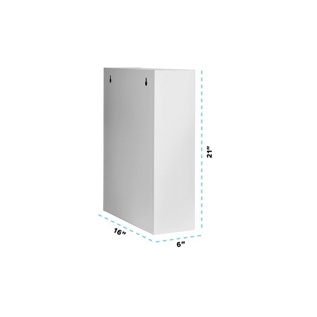 Adirmed 21 In H X 16 In W Dual Lock Medicine Security Medical Cabinet In White With Pull out Shelf