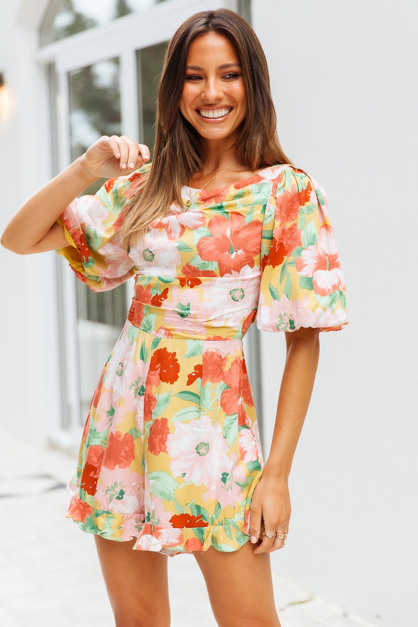 Why So Faded Romper Floral