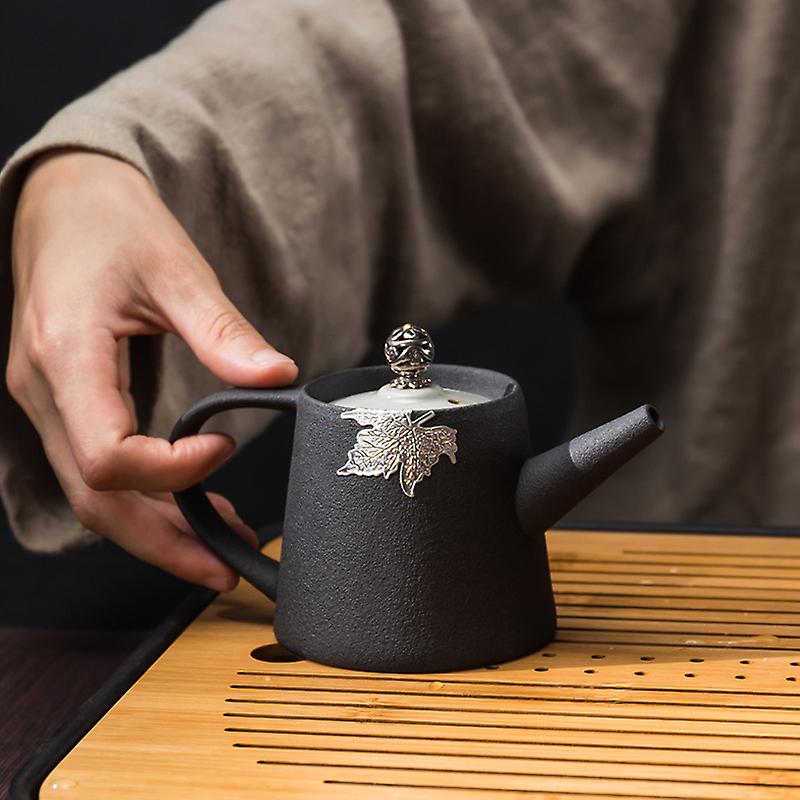 Black Pottery Teapot Stoneware Kung Fu Tea Set