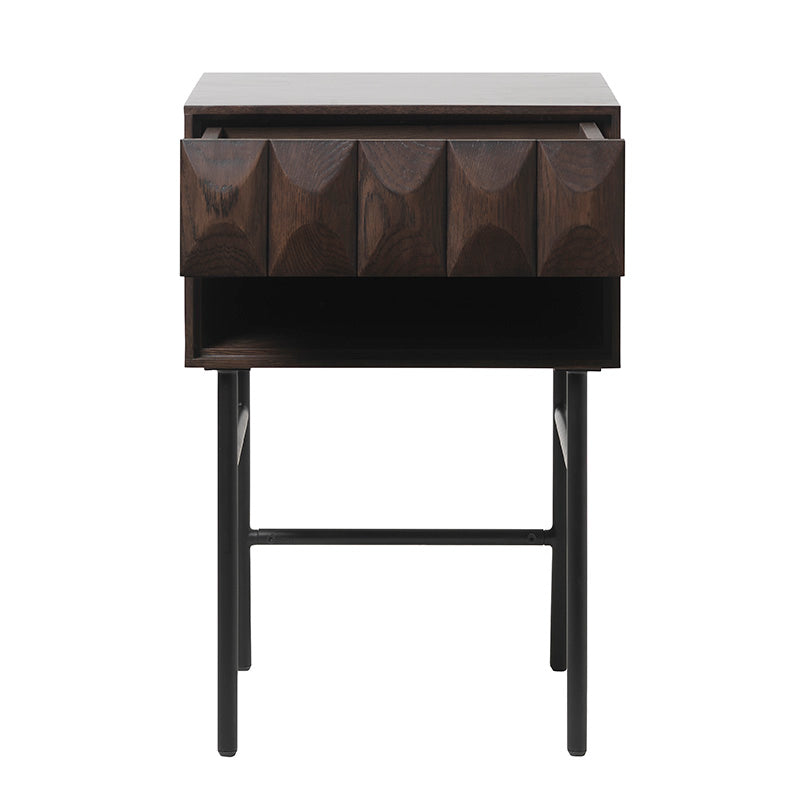 LATINA Side Table - Dark Brown / Black