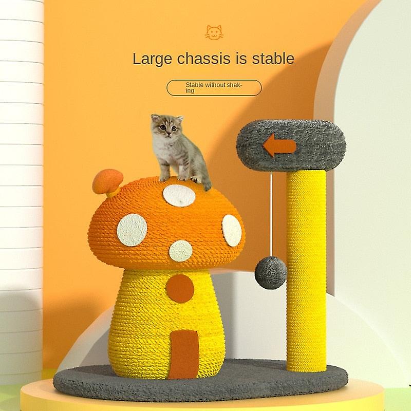 Sisal rope mushroom cat climbing post