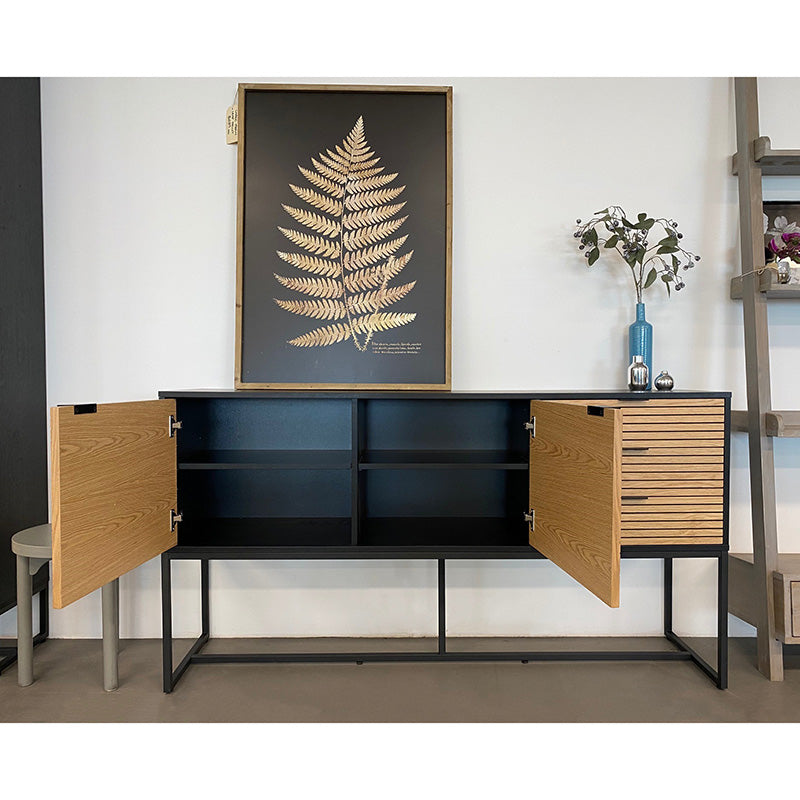 ODENCE Sideboard 160cm - Natural & Black