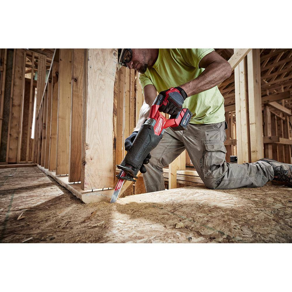 MW M18 FUEL 18V Lithium-Ion Brushless Cordless GEN 2 SUPER HAWG 12 in. Right Angle Drill wM18 FUEL Reciprocating Saw 2809-20-2821-20