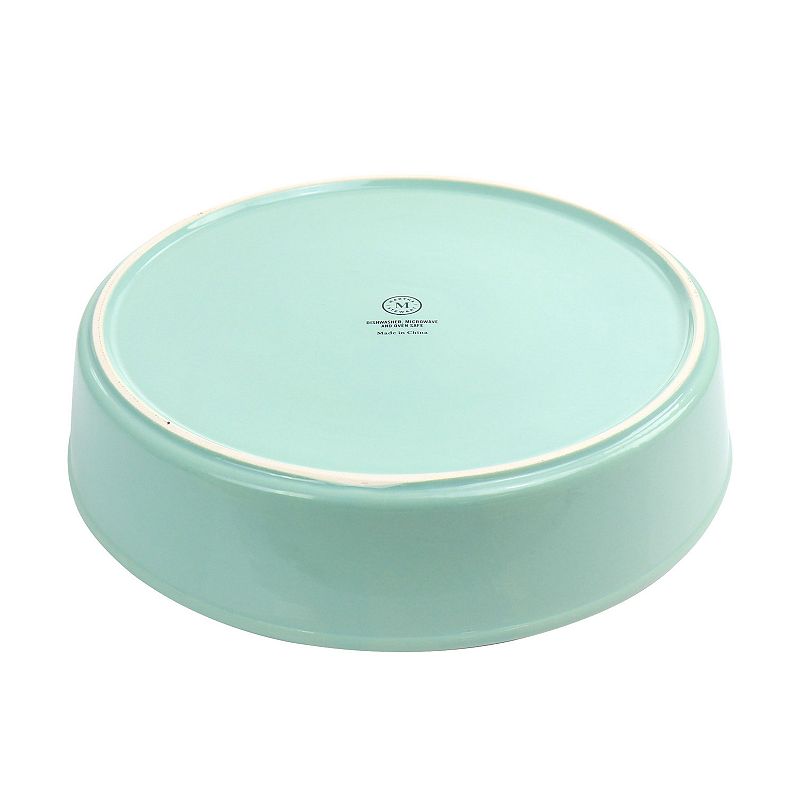 Gibson Everyday Stoneware Pie Pan in Turquoise