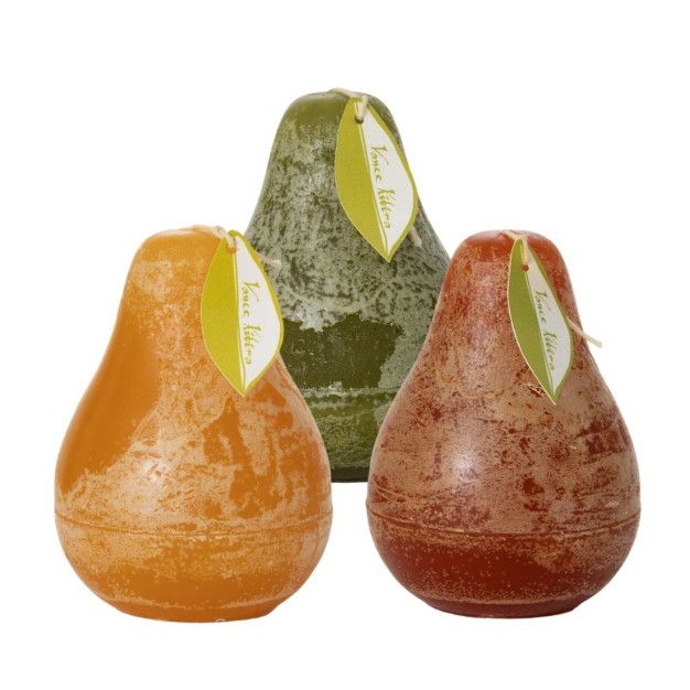 Warm Neutral Pear Candles Kit Set Of 3