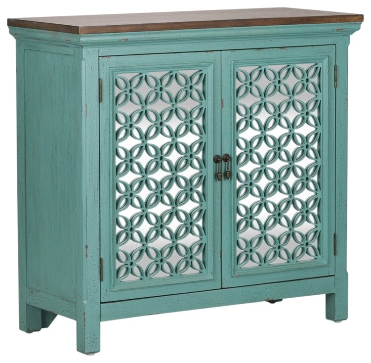 Kensington Blue 2 Door Accent Cabinet   Contemporary   Accent Chests And Cabinets   by Massiano  Houzz