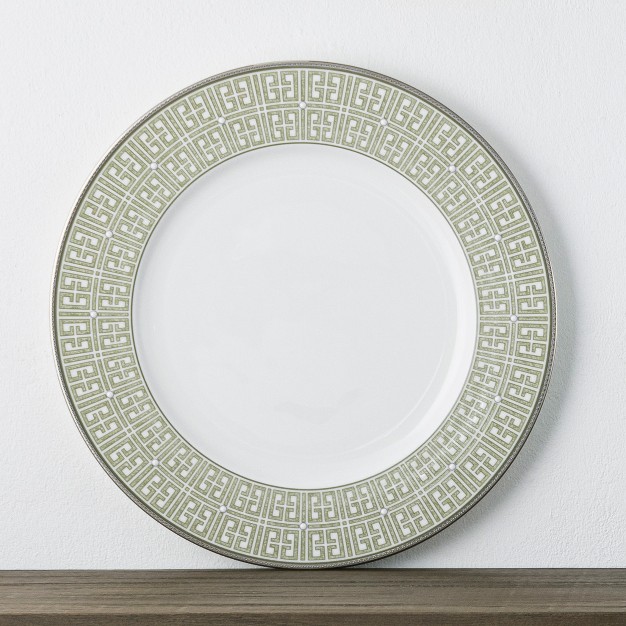 Noritake Infinity Green Platinum Set Of 4 Dinner Plates