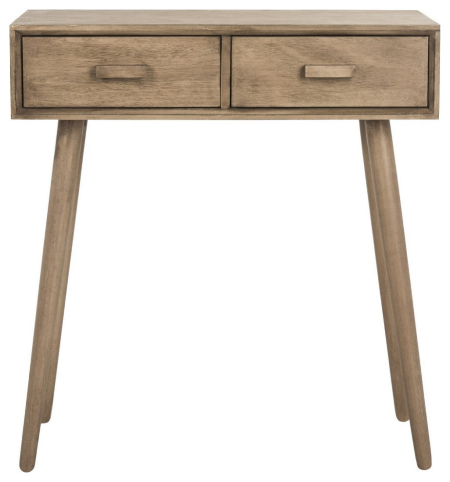 Neena 2 Drawer Console Chocolate   Midcentury   Console Tables   by V.S.D Furniture  Houzz