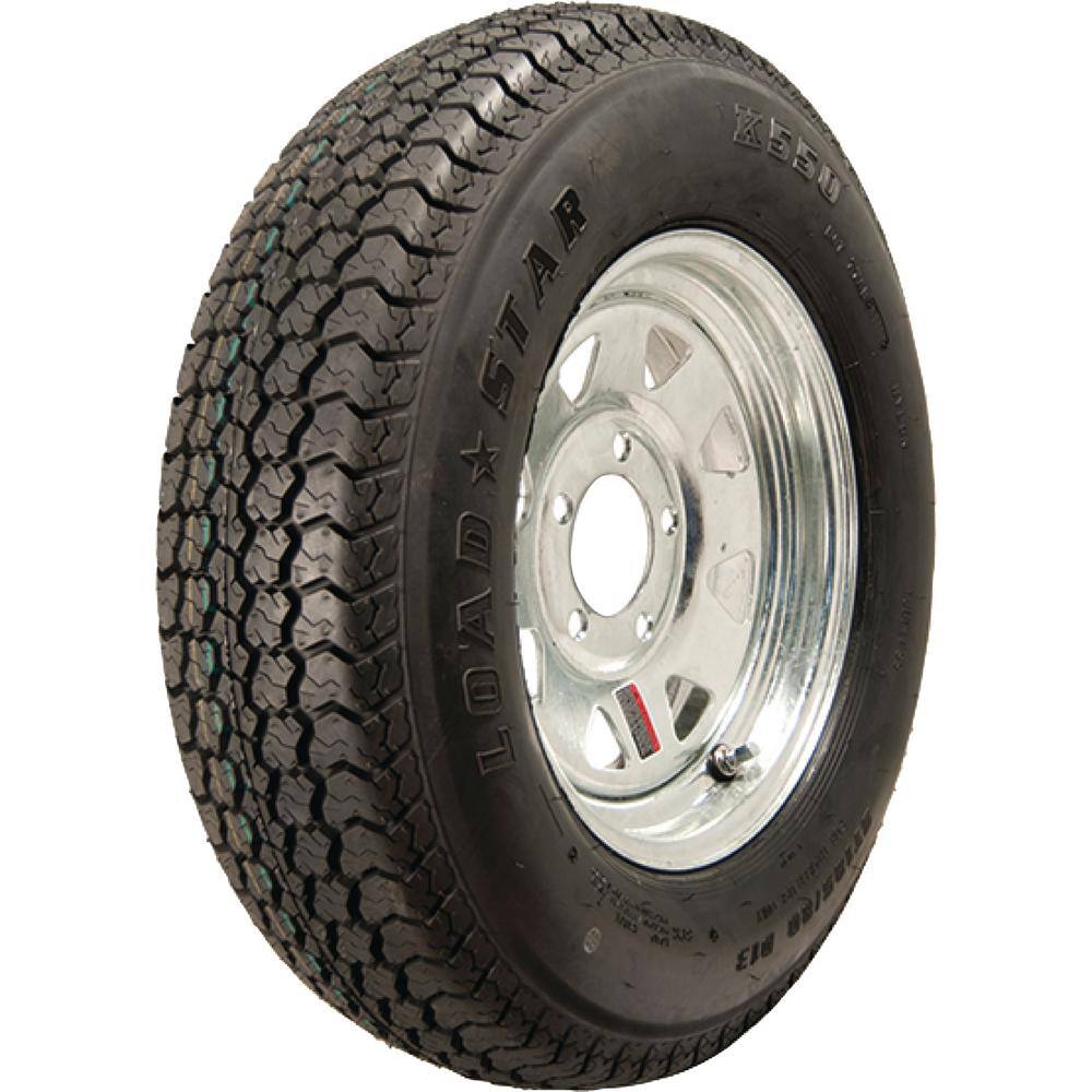 LOADSTAR ST17580D-13 K550 BIAS 1100 lb. Load Capacity Galvanized 13 in. Bias Tire and Wheel Assembly 3S060