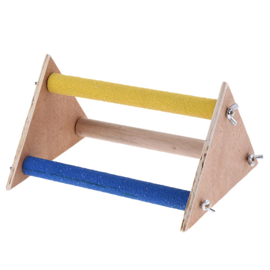 Parrot Bird Perch Table Stand Paw Grinding Chew Toy for Parakeet Finch 2