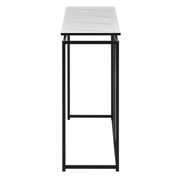 Extra Long Entryway Table Console Table with Marble Top and Metal Frame， Side Table Dining Table for Entryway Hallway Living Room