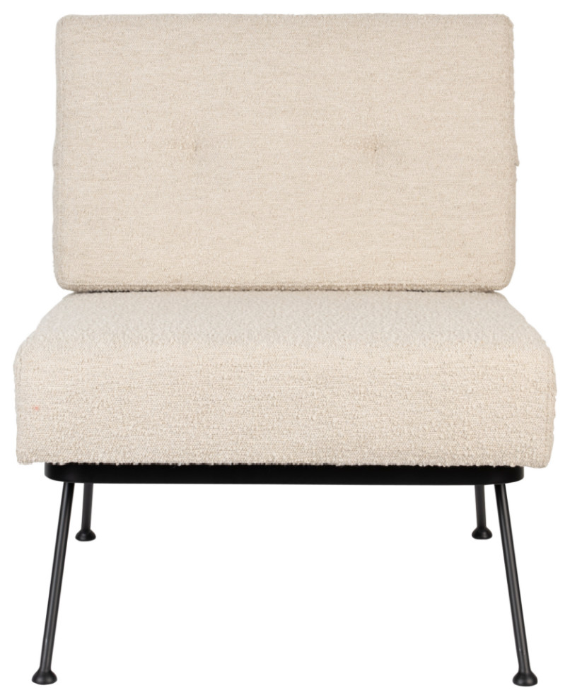 Beige Minimalist Lounge Chair  Zuiver Bowie   Midcentury   Armchairs And Accent Chairs   by Oroa   Distinctive Furniture  Houzz