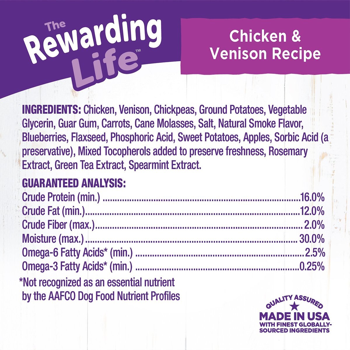 Wellness Rewarding Life Chicken and Venison Grain-Free Soft and Chewy Dog Treats