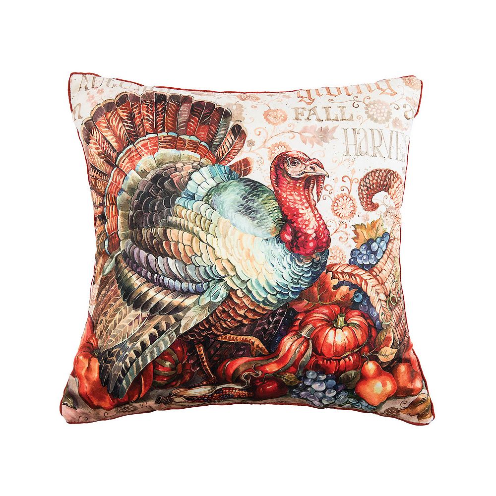 CandF Home Turkey Fall Thanksgiving Throw Pillow