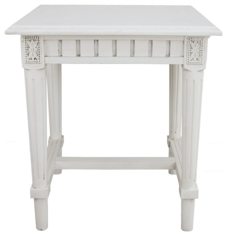 Baldwin White End Table   French Country   Side Tables And End Tables   by Virgil Stanis Design  Houzz